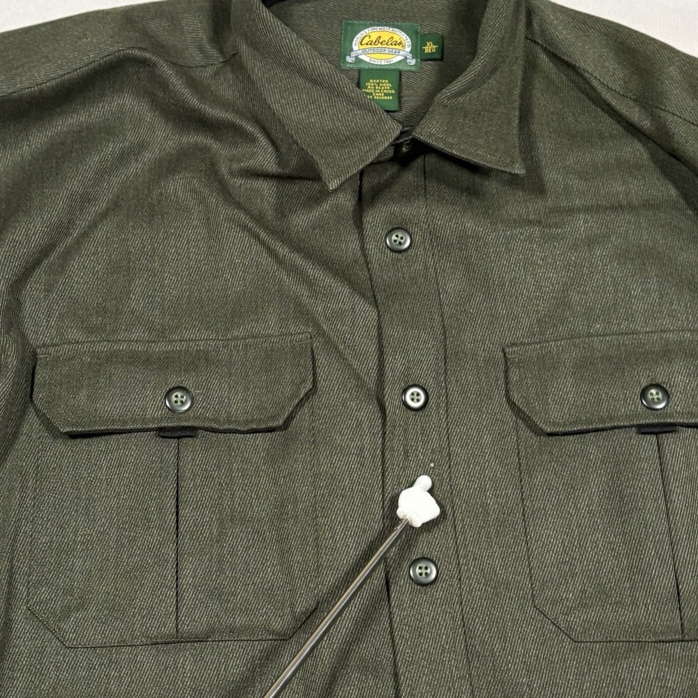 Vintage Cabelas Wool Shacket Mens XL Utility Grunge Thrashed Cuffs Gorpcore - Picture 6 of 10